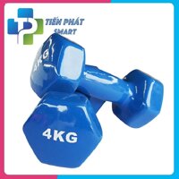 Bộ cặp tạ tay  4kg bọc cao su Tổng 8kg- Màu ngẫu nhiên