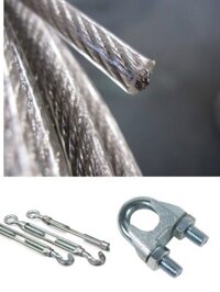 Bộ cáp thép neo trụ 6mm2 ( có vỏ bọc nhựa )