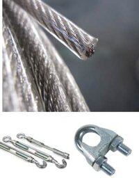 Bộ cáp thép neo trụ 6mm2 ( có vỏ bọc nhựa )