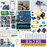 Bộ Car Kit Arduino 3 Trong 1 - Bộ Học Tập Arduino, Chế Tạo Xe Robot Smart Car,  Dự Án IoT