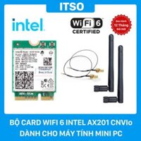 Bộ Card Wifi 6 Intel AX201 CNVIo Dành Cho Mini PC Anten 2DBI