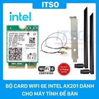 Bộ Card Wifi AX201 Intel M2 Dành Cho Máy Tính Để Bàn Dùng CPU Intel Thế Hệ 10 Trở Lên Hỗ Trọ CNVIo2