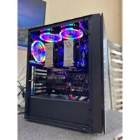 Bộ CASE Dual XEON Cho AE Cày NOX X79 + CPU E5 2670 X2 + Tản Nhiệt T410i RGB X2 + Ram 48GB ECC Samsung + VGA RX 550 4G