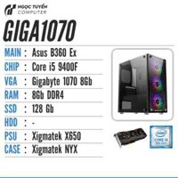 Bộ case i5 9400F ram 8gb vga 1070 8gb