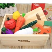 Bộ Cắt Hoa Quả Gỗ Xuất Nhật Hàng Đẹp - Đồ Chơi Thông Minh