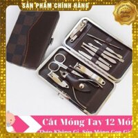 Bộ Cắt Móng Tay 12 Món Inox Không Gỉ, Sắc Bén Cho Người Lớn Hàng Chất Lượng