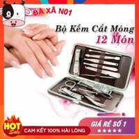 Bộ cắt móng tay 12 món thép inox không gỉ, sắc bén nhỏ gọn