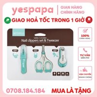 Bộ cắt móng tay sơ sinh kèm nhíp mũi Mother-K Hàn Quốc Km13140