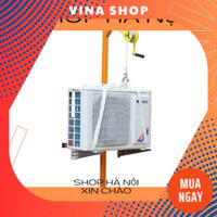 Bộ cẩu tời cục nóng điều hòa (khung cẩu + tời quay tay tự hãm màu vàng), hàng mới 100%, hàng chất lượng (TN2)