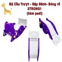 bộ cầu trượt, bập bênh,bóng rổ 3in1 pediasure cho bé