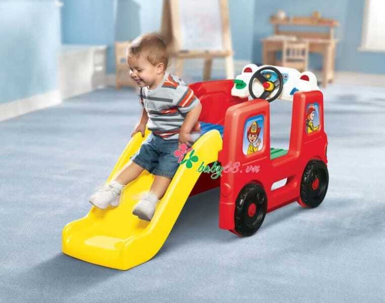 Bộ cầu tuột mini mô hình cứu hỏa Little Tikes LT-173776E3