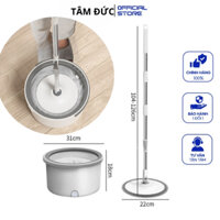 Bộ Cây Lau Nhà 360 Độ Tự Vắt 2 Ngăn Tách Riêng Nước Bẩn dung tích 2,5l