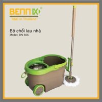 Bộ cây lau nhà cao cấp có bánh xe BENNIX BN-555WA, Chổi lau nhà đa năng 360 độ tự vắt thông minh thấm nước tốt