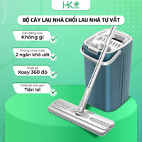 Bộ Cây Lau Nhà Chổi Lau Nhà Tự Vắt 360 Độ Chính Hãng Cao Cấp Kèm 2 Chổi Lau, 8 Bông Lau sp0873