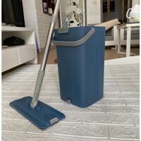 Bộ cây lau nhà chổi lau nhà tự vắt 360 độ thông minh,  cao cấp tặng kèm 2 bông lau tiện lợi có tay gạt