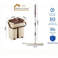 BỘ CÂY LAU NHÀ, CHỔI LAU NHÀ THÔNG MINH TỰ VẮT 360 ĐỘ 2 NGĂN SIZE LỚN BH-M200 INOCHI