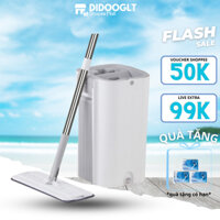 Bộ Cây Lau Nhà DIDOOGLT 360 Độ Lau Sàn Làm Sạch Kèm Thùng Lau Nhà Tự Vắt Thông Minh 3 Bông Lau Tiện Lợi