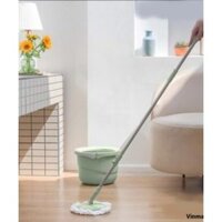 Bộ cây lau nhà Lock&Lock ETM498MITS2 SPIN MOP - Hàng chính hàng, xoay 360 độ và tặng kèm 2 bông lau