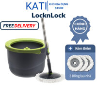 Bộ Cây Lau Nhà LocknLock ETM498 ETM494 SPIN MOP, Bộ Chổi Lau Nhà Xoay 360 Độ Katigiadung