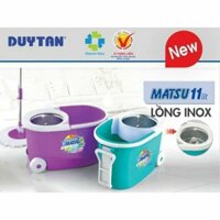 Bộ cây lau nhà Matsu Duy Tân 11 lít có bánh xe, mâm inox