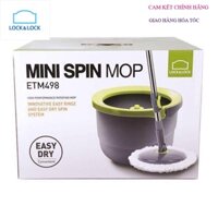 Bộ Cây Lau Nhà Mini Xoay Tay Lock&Lock, Thông Minh 360 Độ Tự Vắt, Bộ Lau Nhà ETM498 Bông Lau