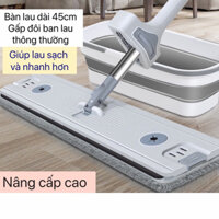 Bộ Cây Lau Nhà Tự Vắt KN45 Thùng Gấp Gọn Bàn Lau Dài 45 cm  Có Khoang Chứa Nước Thơm Và Có Phần Gạt Nước