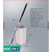 Bộ cây lau nhà tự vắt thông minh, chổi lau nhà tự vắt cao cấp - 2 miếng lau - MOP Z9