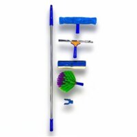 BỘ CÂY QUÉT TRẦN LAU KIẾNG CÁN DÀI 3M - COMBO 5 ĐẦU THAY THẾ - QUÉT MẠNG NHỆN LAU KÍNH Cây Inox Làm Sạch