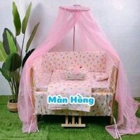 BỘ CÂY TREO MÙNG MÀN TREO NÔI CHO BÉ （ MAU HONG ）