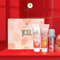 Bộ Chăm Sóc Da 102 Olic, Gồm Tẩy Da Chết, Sữa Rửa Mặt, Nước Hoa Hồng