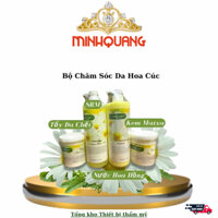 Bộ Chăm Sóc Da Hoa Cúc | Tẩy Da Chết Kem Massage Mặt |Sữa Rửa Mặt Nước Hoa Hồng.