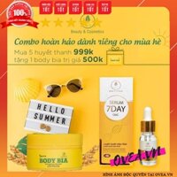 bộ chăm sóc da olic (5 huyết thanh truyền trắng tặng 1 body men bia) bao chính hãng 100%