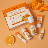 Bộ chăm sóc da Quiyum với vitamin C và nghệ, 5 món, chăm sóc da mặt ướt át