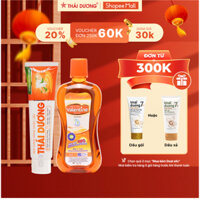 Bộ chăm sóc răng miệng toàn diện - Kem đánh răng Thái Dương 150g & Nước súc miệng Valentine 500ml