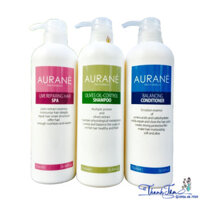 Bộ chăm sóc tóc dầu Aurane Olives Oil Control 750mlx3 - NK
