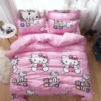 Bộ Chăn Chần Ga Gối Cotton LIDACO SP001112  5 món  - Kitty Hồng - 180 x 200 x 15cm