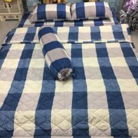 Bộ chăn drap cotton poly full nguyên bộ 5 món