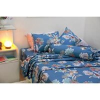 Bộ chăn drap gối satin Hàn Quốc hoạ tiết - ST1024,1M6 x 2M