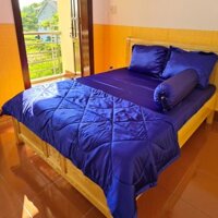 BỘ CHĂN DRAP PHI LỤA CAO CẤP 5 MÓN 1.6Mx2M/1.8Mx2M-PL08