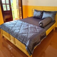 BỘ CHĂN DRAP PHI LỤA CAO CẤP 5 MÓN 1.6Mx2M/1.8Mx2M-PL12