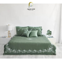 Bộ chăn ga áo gối ga phủ Everon mã EST21038 kích thước 1m6 và 1m8