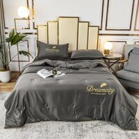 Bộ Chăn Ga Cotton Lụa Dream 4 món kèm chăn hè thoáng mát