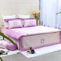 Bộ Chăn Ga Edena Tencel 747 , trọn bộ 5 món - Bộ Ga Phủ - 160x200 cm