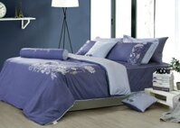 Bộ chăn ga Everon ESM 19017 màu xanh than - Hoa cẩm tú cầu