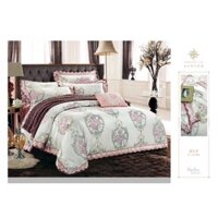 bộ chăn ga gấm cực đẹp,hàng chuẩn từng đường kim mũi chỉ,một bộ gồm một chăn có ruột,hai gối,một ga phủ siêu đẹp luôn