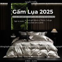 Bộ Chăn Ga Gấm Lụa 2025 SANG TRỌNG  - Mát Mẻ - Thoáng Mát - Mềm mịn - Ga may theo size nệm / có CHĂN CHẦN