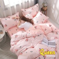 Bộ Chăn Ga Gối 4 Món, 3 Món 💖m2/m4/m6/m8/2m2💖 Cotton Poly 4 Mùa, Ga Giường Dưa Hồng, Dưa Hấu Cute - XinhBeddingvn