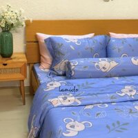 Bộ chăn ga gối 5 món Lụa Tencel Gấu Koala