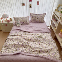 Bộ chăn ga gối cooton chăn Trần bông ,cotton 100% Hàn thoáng mát sẵn tại SamSam-bedding