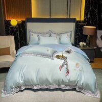 bộ chăn ga gối cotton lụa 4 món